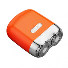 (Orange) Smart Electric Mini Shaver Portable Wireless Shaving Beard Machine Waterproof Quiet Beard Trimmer