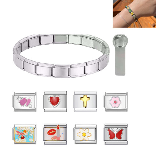 Creative Italian Charm Bracelet Set Handcrafted Links-Set 2 1