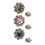 Secure Fasten Brooch Rhinestones Accessory Alloy Base-Gray 2
