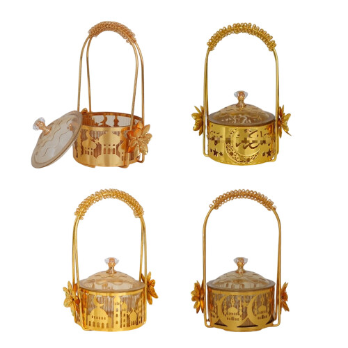 Decorative Metal Serving Tray for Kitchen Accent and Snacks-C 2