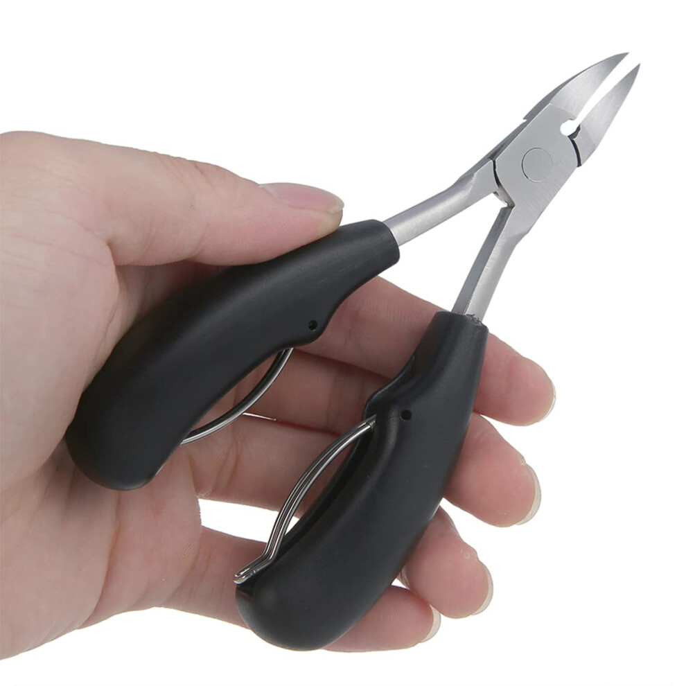 Toenail Clippers for Thick Nails and Ingrown Nail Nipper for Seniors with Stainless Steel Scissors