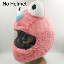 (S, Elmo pink) Motorcycle Helmet Hat Christmas Cap Gift Cover Motorbike Funny Heeds Crazy Case Crash For Outdoor Personalized Full Helmets