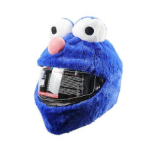 (L, Elmo blue) Motorcycle Helmet Hat Christmas Cap Gift Cover Motorbike Funny Heeds Crazy Case Crash For Outdoor Personalized Full Helmets