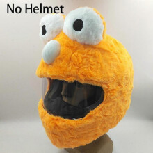(S, Elmo orange) Motorcycle Helmet Hat Christmas Cap Gift Cover Motorbike Funny Heeds Crazy Case Crash For Outdoor Personalized Full Helmets
