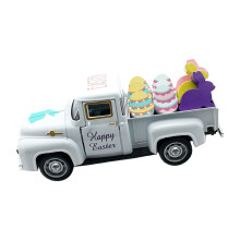 Multipurpose Decors Easter Rabbit Car Model Retro Design-White