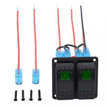 (Green) 5 Pin Rocker Switch Panel Wear-resistant And Durable Suitable For Tricycle Scooters