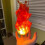 (Green) Simulation Floating Fireball Lamp Artificial Fire Flame With Clear Wearable High Quality 1