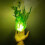 (Green) Simulation Floating Fireball Lamp Artificial Fire Flame With Clear Wearable High Quality 3