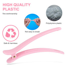 Haarspangen mit glatter Oberfläche für Damen, modische Farben, rutschfeste Entenschnabelform, Harzspangen mit ergonomischer Krümmung, starker Halt