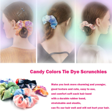 Regenbogenfarbene Samt-Haargummis, modische Haardekoration für mühelose Eleganz, einzigartiges Geschenk für Haarstyling, weiche elastische