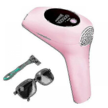 (US Plug, Pink) Laser Depilator Professional Permanent Lcd Laser Hair Removal Photoepilator Women Painless Hair Remover Machine