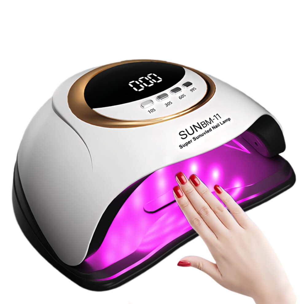 White 280W Uv Led Nail Lamp Professional Gel Nail Dryer With Auto Sensor 4 Timers Fast Curing For Fingernails And Toenails