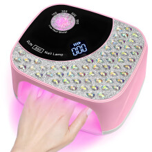 UV LED Nail Lamp Gel Nail Dryer with Smart Sensor, 4 Timers, Detachable Base, Pink for Salon