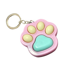 Interactive Cat Paw Keychain Press Toy for Stress-Pink green