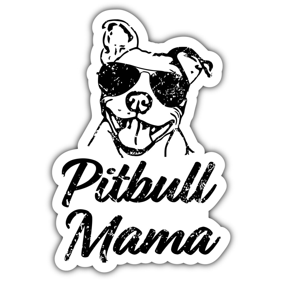 Pitbull Mama Funny Bumper Sticker Weather Resistant Decal For Car Laptop Window Tank 9426802853322