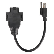 Korte, robuuste verlengkabel met 3 geaarde pinnen, 16AWG 15A, UL-gecertificeerd, breed toepasbaar voor kantoor- en thuiselektronica.