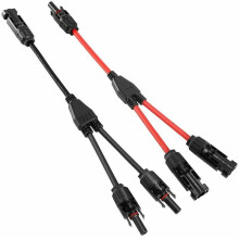 Cabo de Conector Solar em Y, Conector de Alta Segurança com Sistema de Travamento Automático Estável para Fácil Conexão e Desconexão, Corrente