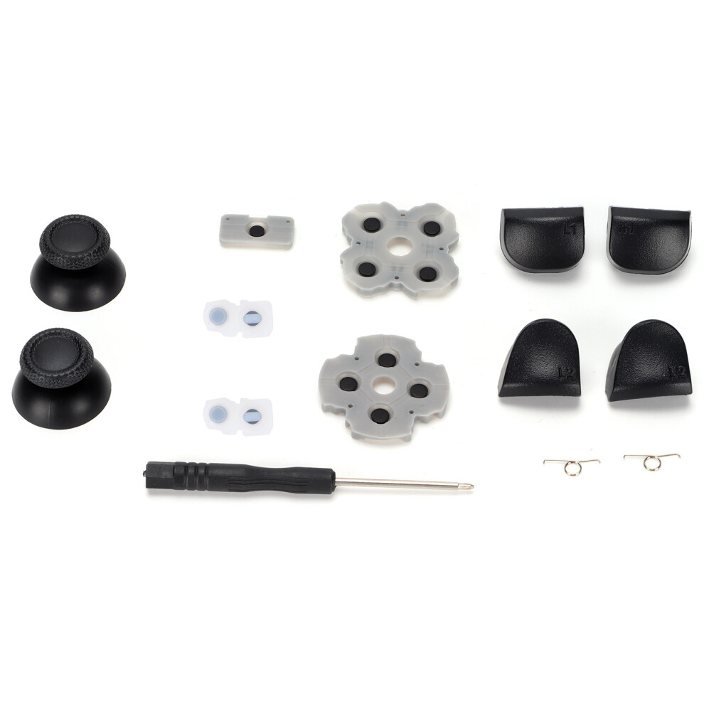 Joystick Pads Rubber Dpad And Key Pad Button Pad Replacement Set For Ps4 Controller, Complete Repair Kit With Conductive Rubber Pads And Tools 9416038686795