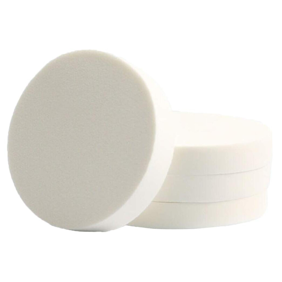 4Pcs White Round Makeup Sponge Set DualUse Foundation Applicator for Dry and Wet Use