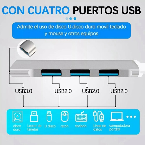Εξαιρετικά υψηλής ταχύτητας διανομέας USB 4 θυρών, μίνι διανομείς για φορητούς 2