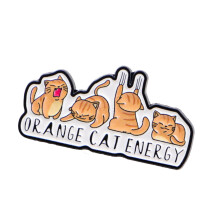 Trendy Feline Inspired Letter Pin Versatile Wearable Art For