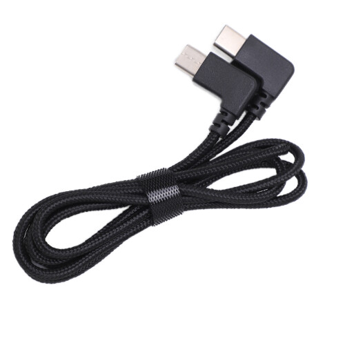 Accessoires pour télécommande : câble RC coudé, connecteur USB-C, transmission rapide et stable pour drones DJI.