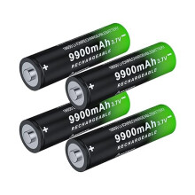 18650 Rechargeable Battery 3.7V Liion Button for Flashlights and Headlamps, 4 Pack