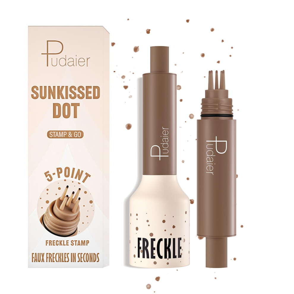 Freckle Stamp Pen 5Dot Quick Dry Fake Freckle Marker for Natural Sunkissed Makeup 04 Caramel
