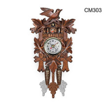 (Q) Cuckoo Clock Wall Clock Handicraft Vintage Wooden Cuckoo Tree House Clock For Bedroom Living Room School Office