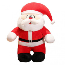 (35cm Round Eyes) Christmas Santa Claus Plush Toys Anti-wrinkle Plush Material Suitable For Home Office Bedroom Decoration
