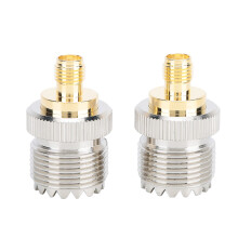 SMA-female naar UHF-female coaxconnector RF-tweewegradioadapter met zuiver koperen kern voor signaaloverdracht met laag verlies en verguld voor