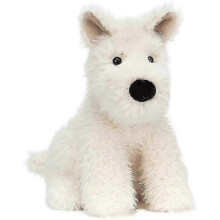 (22cm, White) West Highland Terrier Puppy Plush Toy - Stuffed Animal - Girly Doll Gift