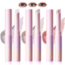 3Pcs Waterproof Glitter Eyeshadow Stick Set, Long Lasting Shimmer Eye Pencil with Crystal Jelly Texture for Women