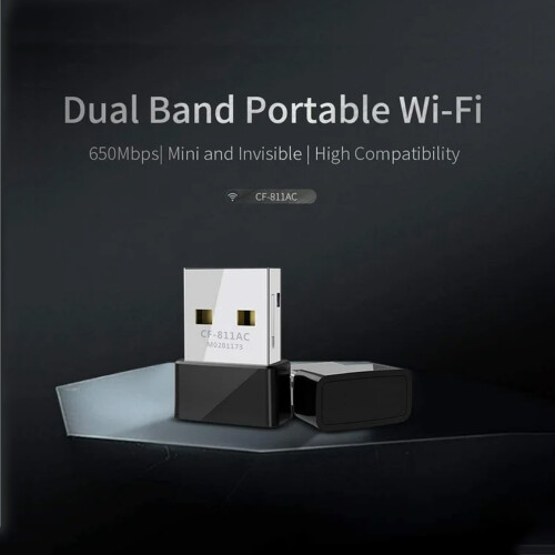 Υπερταχύς μινιατούρας προσαρμογέας Wifi USB διπλής ζώνης, ασύρματη κάρτα δικτύου 2