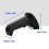 Scaner de coduri de bare wireless durabil, Plug And Play, cititor de coduri de bare 2D cu două moduri de scanare, fără drivere, citește coduri de 7
