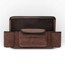 (Gray) Car Seat Middle Hanger Storage Bag Seat Back Storage Bag Hanger Bag Organizer Universal Fits For All Vehicle