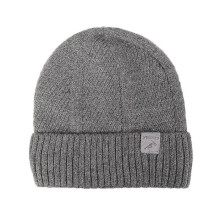 (Gray) Pure Cashmere Winter Beanie Skullies Cap Fleece Lined Knit Watch Cap Beanie Skull Cap For Women Men Unisex