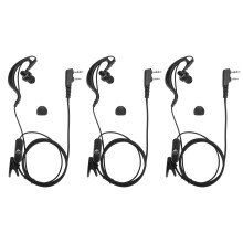 Walkie-talkie headset met ingebouwde microfoon, G-vormige clip-on oordopjes met PTT-functie (push-to-talk), compatibel met Motorola, Kenwood en Lin