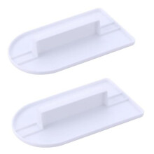2Pcs White Plastic Fondant Smoother with Ergonomic Handle Cake Decorating Icing Scraper Set