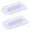 2Pcs White Plastic Fondant Smoother with Ergonomic Handle Cake Decorating Icing Scraper Set 1