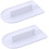 2Pcs White Plastic Fondant Smoother with Ergonomic Handle Cake Decorating Icing Scraper Set 5