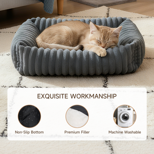 Living And Home (Dark Grey, Large) Soft Pet Bed with PP Cotton Filling 2