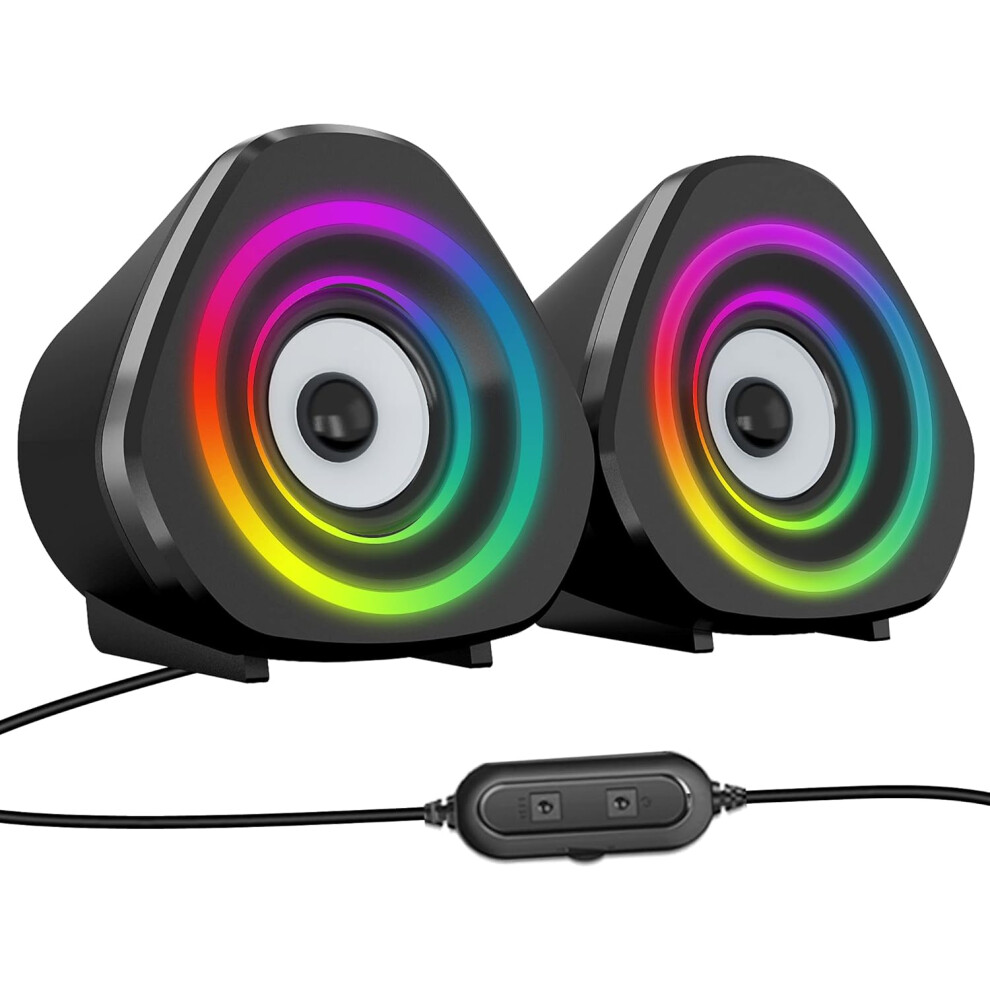 Mini Gaming Speaker, Rgb Lighting Adds Vibrancy To Your Entertainment Space, Outstanding Bass Quality Brings Games And Music To Life, Easy-To-Use Volu 9416038711091