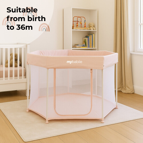 My Babiie Baby Playpen - Blush 2