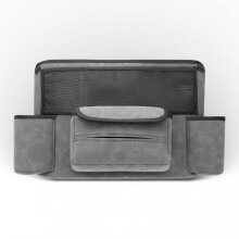 (Brown) Car Seat Middle Hanger Storage Bag Seat Back Storage Bag Hanger Bag Organizer Universal Fits For All Vehicle