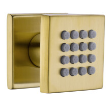 Brushed Gold Brass Shower Jet Pressure Massage Side Spray 360 Adjustable Wall Mounted