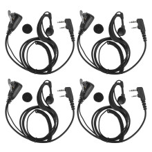 Gevoelige microfoon, akoestische buis oortelefoon voor portofoons, handsfree communicatie, groot formaat, PTT-compatibele walkie-talkie headset,