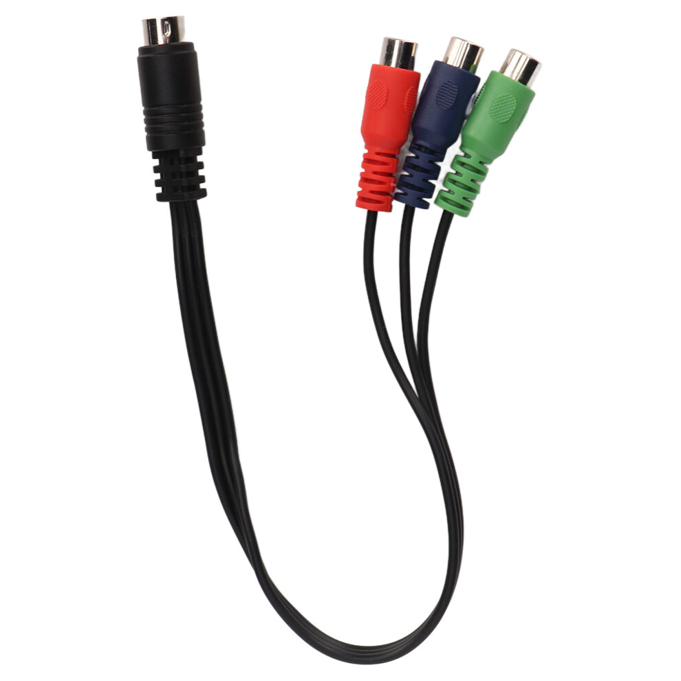 Video Adapter Cable For Hdtv And Pc, Mini Din 9 Pin To 3 Rca Female Extension Cable With Clear Signal Transmission And High Accuracy Connection, Compa 9416038821264