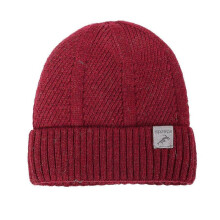 (Red) Pure Cashmere Winter Beanie Skullies Cap Fleece Lined Knit Watch Cap Beanie Skull Cap For Women Men Unisex