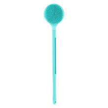 Long Handle Back Scrubber with Soft Bristles, DualSided Silicone Body Brush for Shower Cleansing